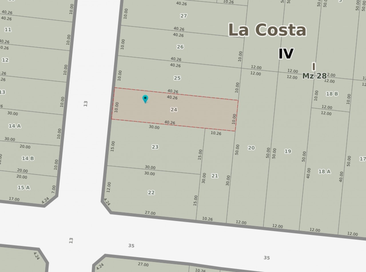 L4 - 2 Lotes Calle 13 e/ 34 y 35 - Santa Teresita